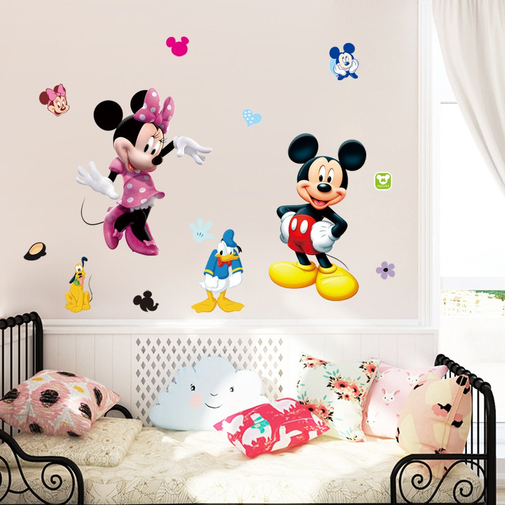 Mickey Minnie Decorative Painting Children's Room Background Wall Mickey Mouse Wall Sticker