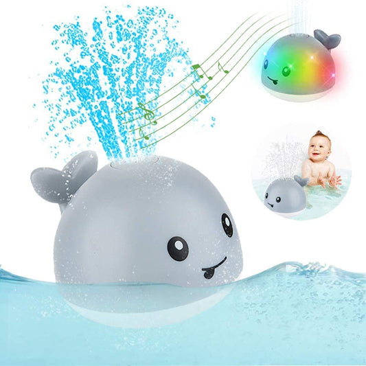 Baby Bath Toys Spray Water Shower Swim Pool Bathing Toys for Kids Electric Whale Bath Ball with Light Music LED Light Toys Gift