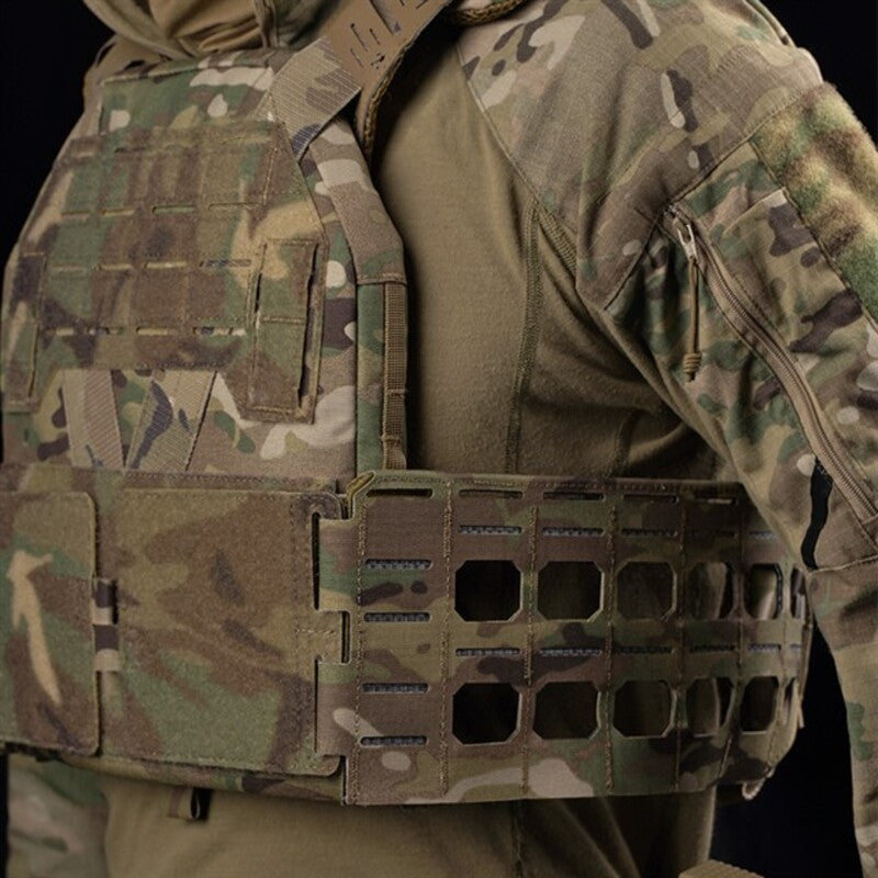 KZ Hunting Vest - Plate Carrier in Low Profile MOLLE, Quick Release, K Zero Style with Belt for Airsoft.