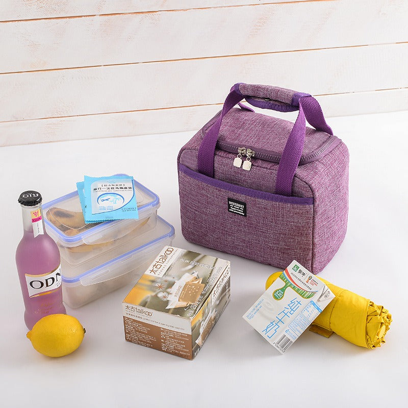 Oxford cloth lunch box bag, thermal insulation bag, bento bag, handbag, office worker carrying lunch bag, student lunch bag