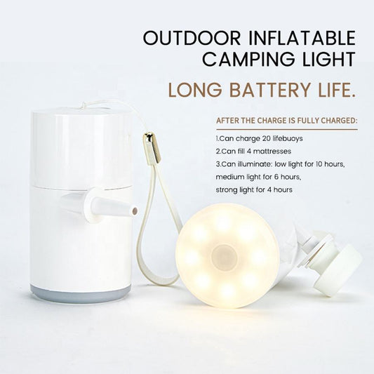 Multifunctional outdoor camping air pump camping lamp hanging lamp tent lamp with vacuum treatment