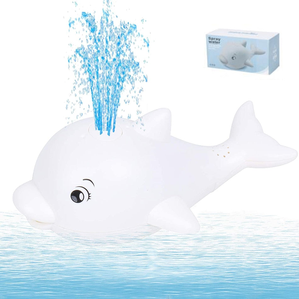 Baby Bath Toys Spray Water Shower Swim Pool Bathing Toys for Kids Electric Whale Bath Ball with Light Music LED Light Toys Gift