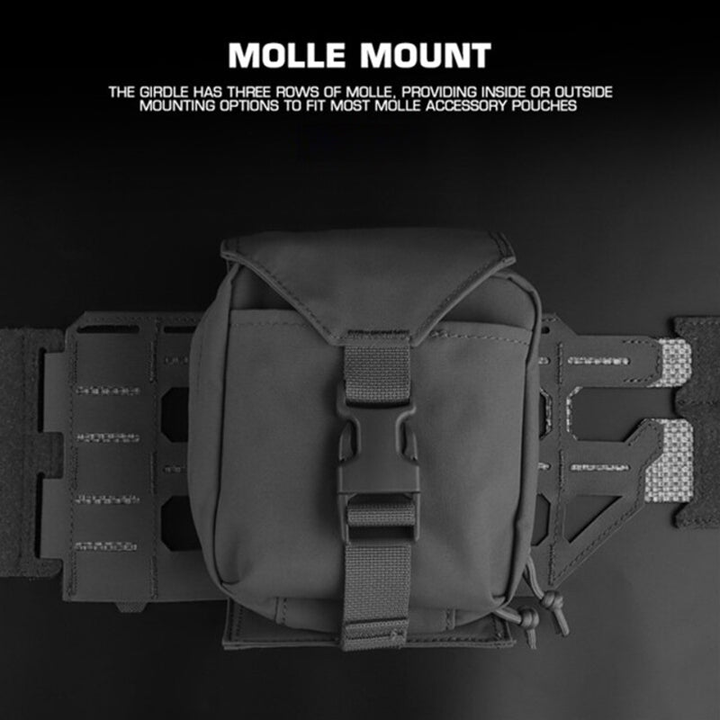 KZ Hunting Vest - Plate Carrier in Low Profile MOLLE, Quick Release, K Zero Style with Belt for Airsoft.