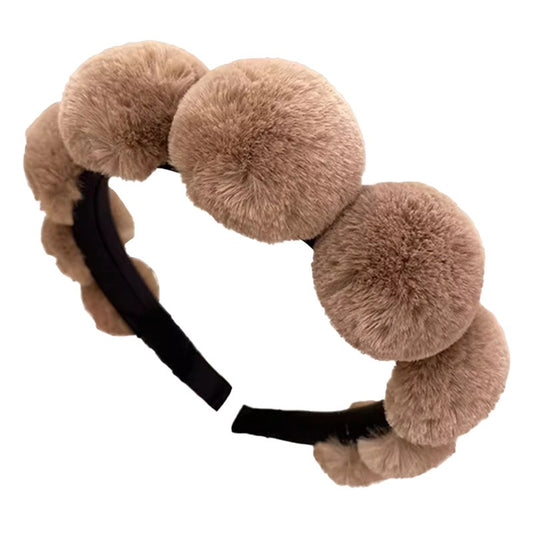 Retro plush hair hoop women's headband compression headband accessories